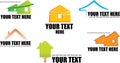 Set of 6 building real estate icons and design e