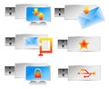 A set of 6 computer usb flash drive vector icons. Royalty Free Stock Photo