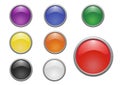 Set of 8 glossy vector buttons Royalty Free Stock Photo