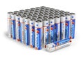 Set of AA size batteries Royalty Free Stock Photo