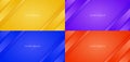 Set of abstract background yellow, purple, blue and red diagonal stripes lines. 3D cover of business presentation banner web Royalty Free Stock Photo