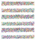 Set of abstract backgrounds of colorful splinters, vector