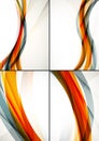 Set of abstract backgrounds. Elegant colorful Royalty Free Stock Photo