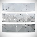 Set of abstract backgrounds, molecule structure, Royalty Free Stock Photo