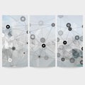 Set of abstract backgrounds, molecule structure, Royalty Free Stock Photo