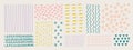 Set of abstract backgrounds and sketch textures Royalty Free Stock Photo