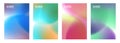 Set of abstract backgrounds with soft gradient round shapes for your creative graphic design.