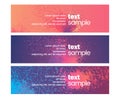 Set of 3 abstract banner/flyer/card templates. Royalty Free Stock Photo