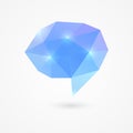 Polygonal speech bubble Royalty Free Stock Photo