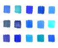 Set of abstract blue graduation elements