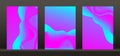 Set abstract blue and pink fluid Banner Template. Modern backgrounds design. gradient color. Dynamic Waves. Liquid shapes