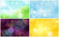 Set of abstract blurred circular bokeh lights Royalty Free Stock Photo