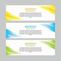 Set of Abstract Blurry Colorful Banner Design Template Vector