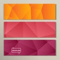 Set abstract bright picture pink red orange