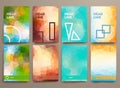 Set of abstract brochures in poligonal style