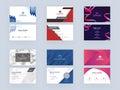 Set of Abstract Business Card Template or Visiting Card Design Royalty Free Stock Photo