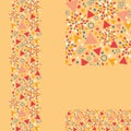 Set of abstract celebration seamless pattern and