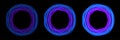 Set of Abstract Circle Line Waves Frame on Black Background. Music Sound Wave Digital Equalizer. Technology Vector Royalty Free Stock Photo