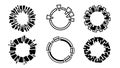 Abstract Circular Tech Elements Set Royalty Free Stock Photo