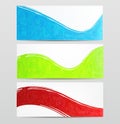 Set of abstract color banner. Royalty Free Stock Photo