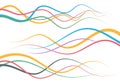 Set of abstract color curved lines Royalty Free Stock Photo