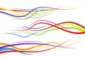 Set of abstract color curved lines Royalty Free Stock Photo