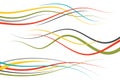 Set of abstract color curved lines Royalty Free Stock Photo