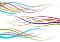 Set of abstract color curved lines Royalty Free Stock Photo