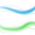 set of abstract color wave smoke transparent blue green wavy design. eps 10 Royalty Free Stock Photo