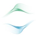 set abstract color wave smoke transparent smooth vector blue and green lines. eps 10 Royalty Free Stock Photo