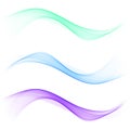 Set of abstract color waves. Vector illustration Royalty Free Stock Photo