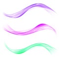 Set of abstract color waves. Vector illustration Royalty Free Stock Photo