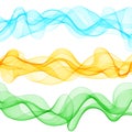 Set of abstract colored waves. Vector background. Design element. eps 10 Royalty Free Stock Photo