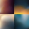 Set of abstract colorful blurred backgrounds. Vector illustration.