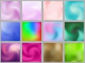 Set of abstract colorful blurred gradient mesh vector background Royalty Free Stock Photo