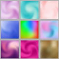 Set of abstract colorful blurred gradient mesh vector background Royalty Free Stock Photo