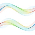 Set of abstract colorful wave isolated on transparent background. Vector illustration for modern business design. Royalty Free Stock Photo