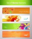 Set of abstract colorful web headers. Royalty Free Stock Photo