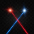 Set of abstract colors laser beam. Transparent is isolated on a black background. Royalty Free Stock Photo