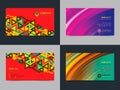 Set of abstract creative Business card design layout template with colorful background. Modern Backgrounds. Royalty Free Stock Photo