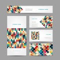 Set of abstract creative business cards design