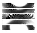 Set of abstract creative Zebra horizontal banner background. Royalty Free Stock Photo