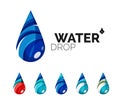 Set of abstract eco water icons, business logotype Royalty Free Stock Photo