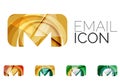 Set of abstract email icon, business logotype