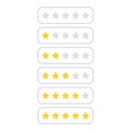 Set of abstract five rating star