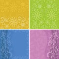 Set abstract floral backgrounds Royalty Free Stock Photo