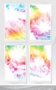 Set of abstract floral backgrounds. Royalty Free Stock Photo
