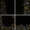 Set abstract floral backgrounds Royalty Free Stock Photo