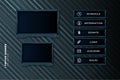 set abstract gaming panels twitch template design illustration
