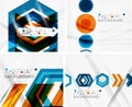 Set of abstract geometric backgrounds. Waves